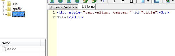 Title-Include-Datei