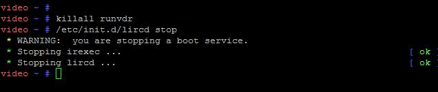 VDR und lircd angehalten