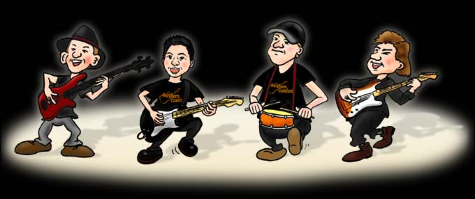 Northern Comfort Band Illustration von Salinoscartoon