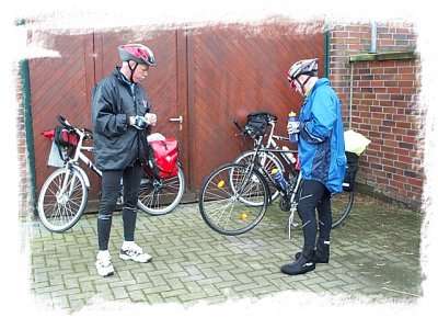 Rast an einem Sielhaus